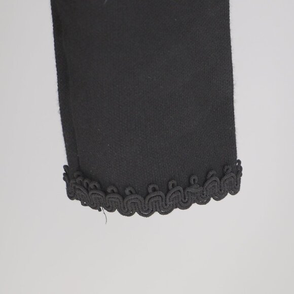 NWT SIONI Faux Double Breasted Scalloped Short Open Jacket Black Size M - Picture 7 of 12